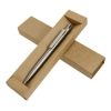 Recycled Stainless Steel Metal Pens, Push Button, Blue Ink