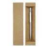 Recycled Stainless Steel Metal Pens, Push Button, Blue Ink