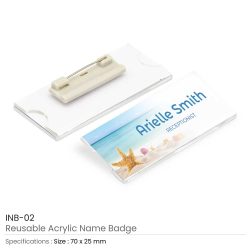 Reusable Clear Acrylic Insert Name Badges