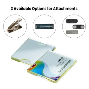 Reusable Clear Acrylic Insert Name Badges with or without Attachment