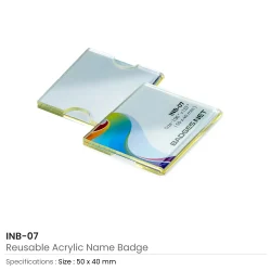 Reusable Clear Acrylic Insert Name Badges with or without Attachment