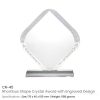Rhombus-Shaped-Crystal-Awards-CR-45-600x600-1.jpg Rhombus Shaped Crystal Awards with Engraved Design & Box