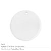 Branded Round Ceramic Ornaments