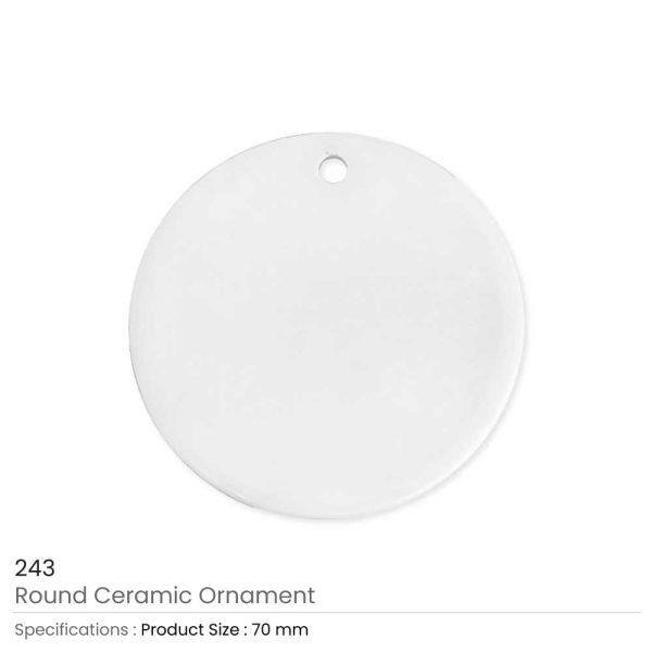 Branded Round Ceramic Ornaments