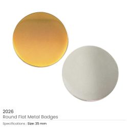 Round Flat Metal Promotional Badges