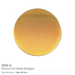 Round Flat Metal Promotional Badges