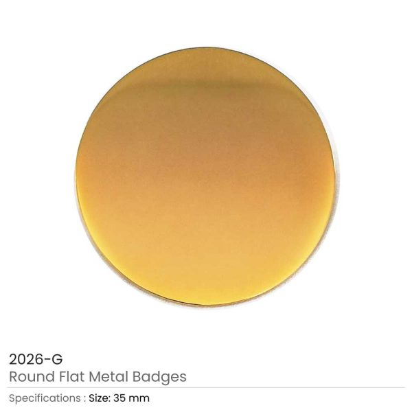 Round Flat Metal Promotional Badges