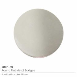 Round Flat Metal Promotional Badges