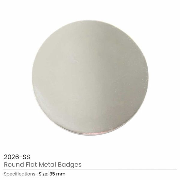 Round Flat Metal Promotional Badges