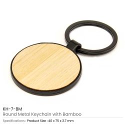 Metal Keychain with Bamboo - Image 6