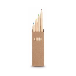 Set of 4 Wooden Pencils With Hexagonal Body