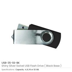 Shiny-Silver-Swivel-USB-35-SS-BK-250x250-1.jpg Silver Swivel USB | Promotional Logo USB Flash