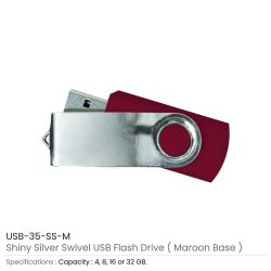 Shiny-Silver-Swivel-USB-35-SS-M-250x250-1.jpg Silver Swivel USB | Promotional Logo USB Flash