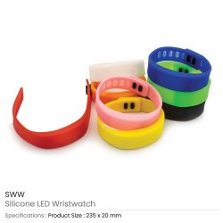 Silicone Personalized Wristbands with Digital Watch