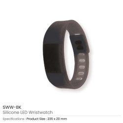 Silicone Personalized Wristbands with Digital Watch