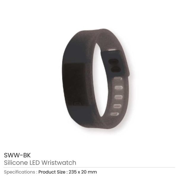 Silicone Personalized Wristbands with Digital Watch
