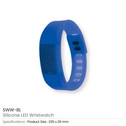 Silicone Personalized Wristbands with Digital Watch