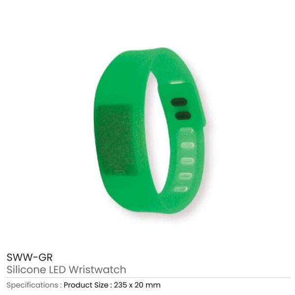 Silicone Personalized Wristbands with Digital Watch