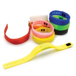 Silicone Personalized Wristbands with Digital Watch