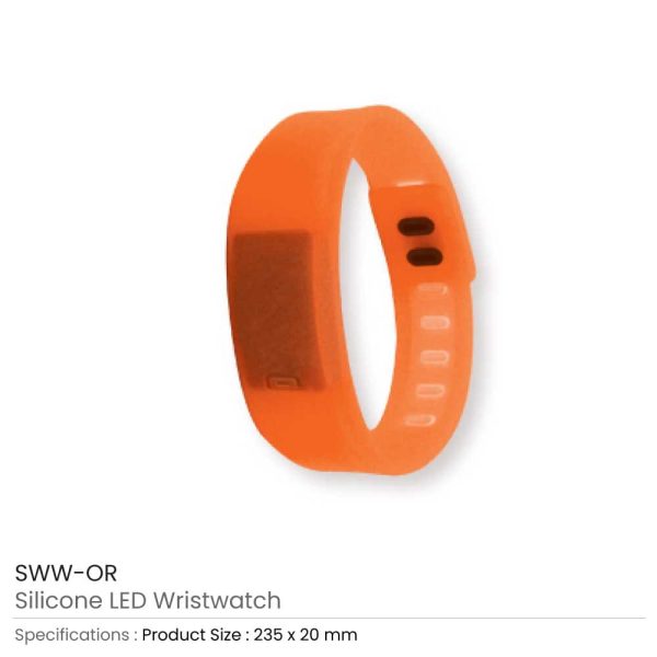 Silicone Personalized Wristbands with Digital Watch