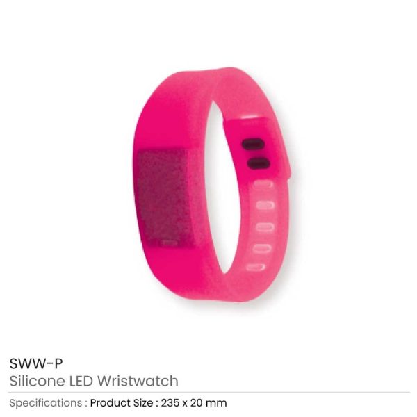 Silicone Personalized Wristbands with Digital Watch