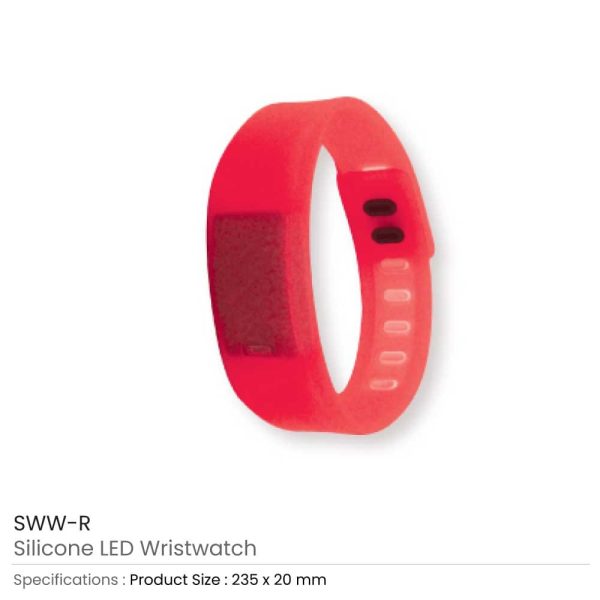 Silicone Personalized Wristbands with Digital Watch