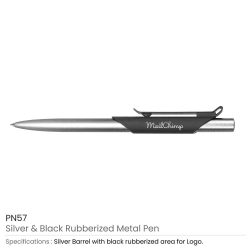 Silver and Black Metal Pens