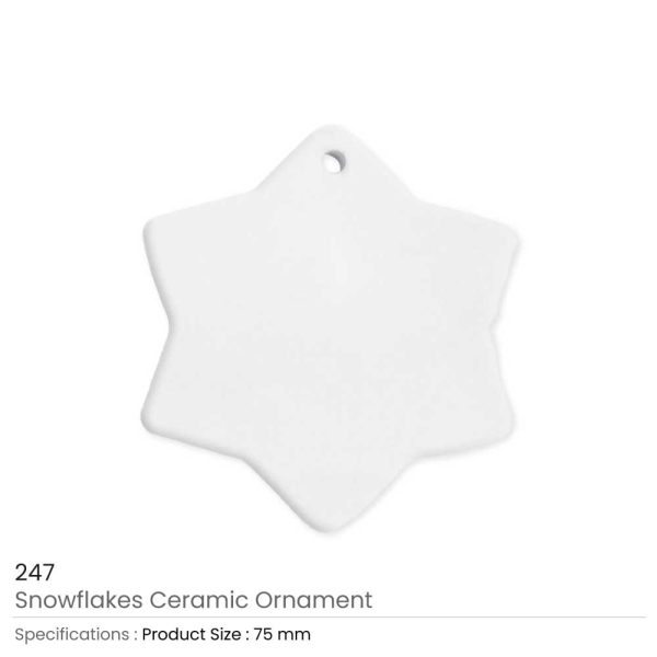 Ceramic Snowflake Ornaments