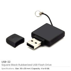 Square-Black-Rubberized-USB-22-250x250-1.jpg Rubberized USB Flash | Promotional USB Flash