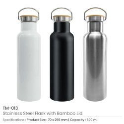 Stainless Steel Bamboo Flask