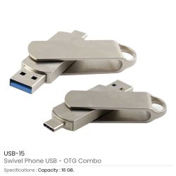 Swivel Phone USB | USB Branding with Logo - Image 6