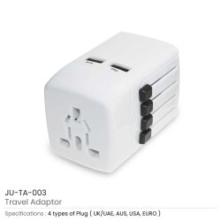 Travel Adapters with 4 types of Plug (UK, AUS, USA, EURO)