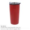 Double-Wall Travel Mugs with Clear Lid