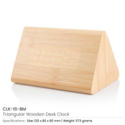 Triangular Wooden Digital Desk Clock Eco-Friendly