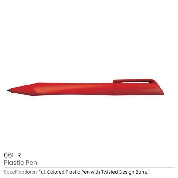Twisted-Design-Plastic-Pen-061-R-600x600-1.jpg Promotional Twisted Design Plastic Pen