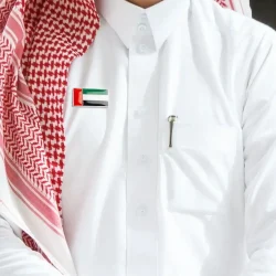 UAE Flag Metal Badges Rectangle with Magnet Attachment