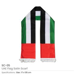 UAE Flag Satin Customized Scarf