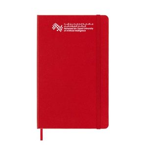 MBZUAI Moleskine Large Hardcover Ruled Notebook - Scarlet Red