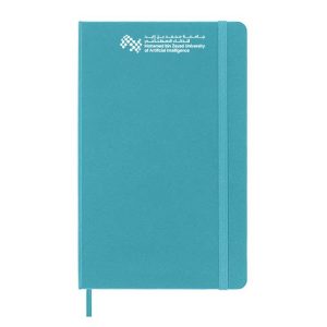 MBZUAI Moleskine Large Hardcover Ruled Notebook - Reef Blue