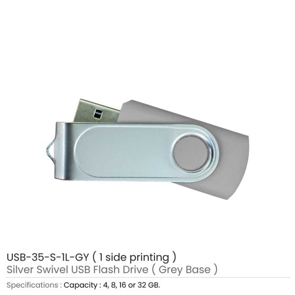 Swivel USB | Promo Flash Drives with 1 Side Print