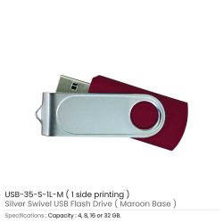 Swivel USB | Promo Flash Drives with 1 Side Print