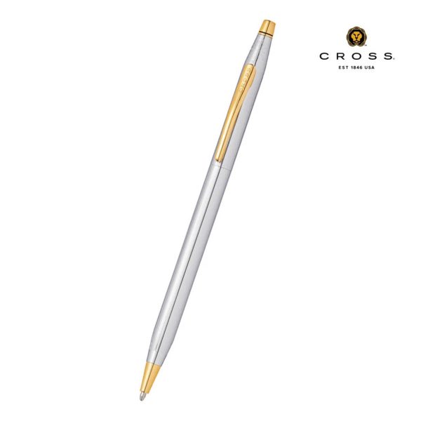 WICR-5388-Cross-Classic-Century-Medalist-Chrome-with-23KT-Gold-Plated-Appointments-Ballpoint-Pen-Blue-Inkunique68f922f Cross Classic Century® Medalist® Chrome with 23KT Gold Plated Appointments Ballpoint Pen (Blue Ink)