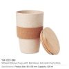 Wheat Straw Cups with Bamboo Lid and Cork Grip
