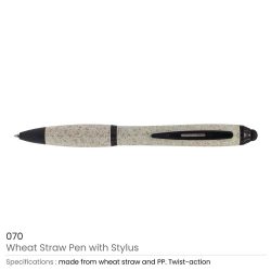 Wheat Straw Eco-Friendly Pen with Stylus