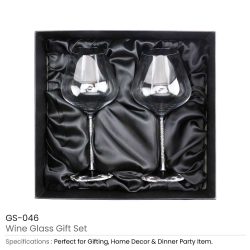 Wine Glass Gift Sets, 2 Pcs, 22 cm tall, with Gift Box