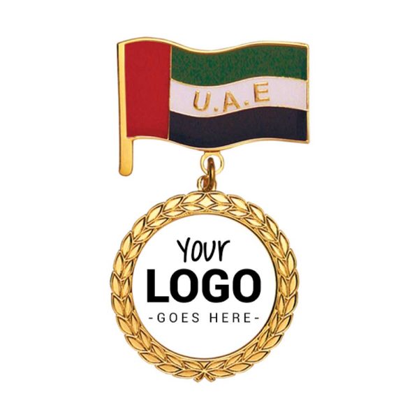 UAE Flag and Medal Branded Badges