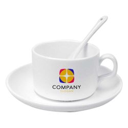 Printed Teacups with Spoon