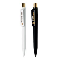 Dot Promotional Branded Pens with Gold Push Button