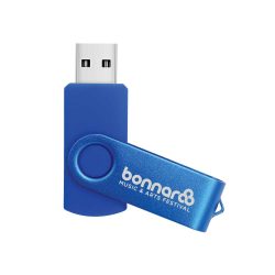 Matt Blue Swivel USB | Promotional USB