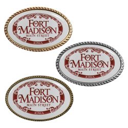 Oval Rope Design Logo Customized Badges